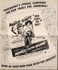 3a0962 MONEY FROM HOME pressbook '54 3-D Dean Martin & horse jockey Jerry Lewis!