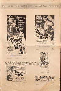 3a0972 MURDER IS MY BEAT pressbook '55 Edgar Ulmer film noir, Barbara Payton, Danger Is My Beat!