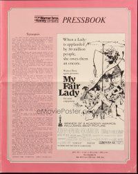 3a0975 MY FAIR LADY pressbook R71 classic art of Audrey Hepburn & Rex Harrison by Bob Peak!