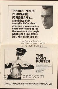 3a0985 NIGHT PORTER pressbook '74 Il Portiere di notte, Dirk Bogarde, topless Charlotte Rampling!
