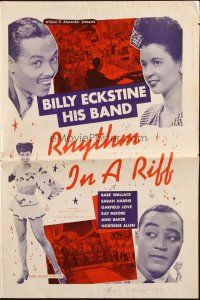 3a1033 RHYTHM IN A RIFF pressbook '47 Billy Eckstine & His Band, Babe Wallace & other musicians!
