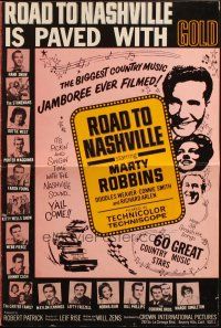 3a1037 ROAD TO NASHVILLE pressbook '66 country music with Marty Robbins, Johnny Cash & more!