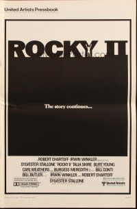 3a1042 ROCKY II pressbook '79 Sylvester Stallone & Carl Weathers fight in ring, boxing sequel!