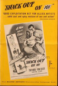 3a1068 SHACK OUT ON 101 pressbook '56 Terry Moore & Lee Marvin on the shady side of the highway!