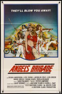 3b040 ANGELS BRIGADE 1sh '79 Sylvia Anderson, Lieu Chinh, Jack Palance!