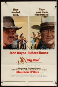 3b075 BIG JAKE 1sh '71 Richard Boone wanted gold but John Wayne gave him lead instead!
