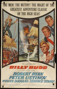 3b078 BILLY BUDD 1sh '62 Terence Stamp, Robert Ryan, mutiny & high seas adventure!
