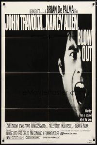 3b098 BLOW OUT 1sh '81 John Travolta & Nancy Allen, directed by Brian De Palma!