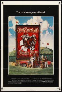 3b124 BRONCO BILLY 1sh '80 Clint Eastwood directs & stars, Huyssen & Gerard Huerta art!