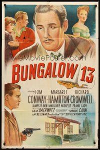 3b130 BUNGALOW 13 1sh '48 Tom Conway, Margaret Hamilton, Richard Cromwell!