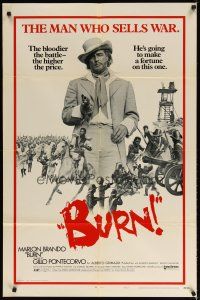 3b131 BURN style A 1sh '70 Marlon Brando profiteers from war, directed by Gillo Pontecorvo!