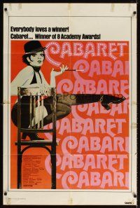 3b133 CABARET 1sh R74 Liza Minnelli sings & dances in Nazi Germany, directed by Bob Fosse!