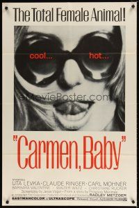 3b138 CARMEN, BABY 1sh '68 Radley Metzger, Uta Levka, Barbara Valentine, cool hot image!