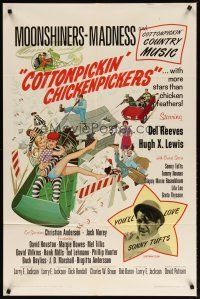 3b179 COTTONPICKIN' CHICKENPICKERS style B 1sh '67 country music & moonshiners, it's a swamp romp!