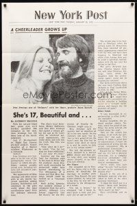 3b208 DEFIANCE OF GOOD New York Post style 1sh '74 Jean Jennings, a cheerleader grows up!