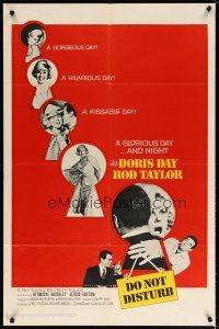 3b223 DO NOT DISTURB 1sh '65 Doris Day, Rod Taylor, Hermione Baddeley, a glorious day & night!