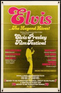 3b247 ELVIS PRESLEY FILM FESTIVAL 1sh '70s the legend lives, bring the entire family!