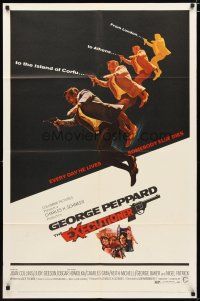 3b261 EXECUTIONER 1sh '70 cool image of George Peppard w/gun, Joan Collins!