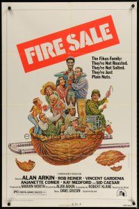 3b286 FIRE SALE 1sh '77 Alan Arkin, Rob Reiner, they're just plain nuts, wacky Bill Elder art!