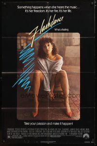 3b295 FLASHDANCE 1sh '83 sexy dancer Jennifer Beals, take your passion and make it happen!
