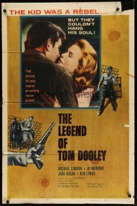 3b471 LEGEND OF TOM DOOLEY 1sh '59 Ted Post directed, young Michael Landon, Jo Morrow!
