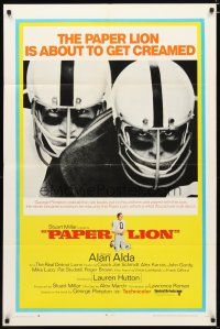 3b608 PAPER LION style A 1sh '68 Alan Alda as George Plimpton plays football!