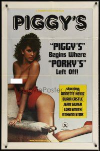3b622 PIGGY'S 1sh '83 Annette Heinz, Blair Castle, Jean Silver, it begins where Porky's left off!