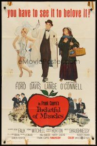 3b631 POCKETFUL OF MIRACLES 1sh '62 Frank Capra, artwork of Glenn Ford, Bette Davis & more!