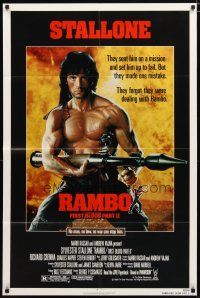 3b671 RAMBO FIRST BLOOD PART II 1sh '85 no man, no law, no war can stop Sylvester Stallone!