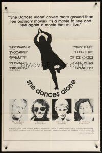 3b746 SHE DANCES ALONE 1sh '81 Max Von Sydow as Nijinsky, Bud Cort, Patrick Dupond!