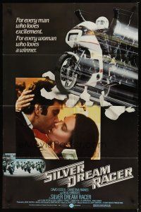3b761 SILVER DREAM RACER 1sh '83 David Essex, Cristina Raines, Beau Bridges, wacky motorcycle!