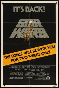 3b791 STAR WARS 1sh R81 George Lucas classic sci-fi epic, great art by Tom Jung!