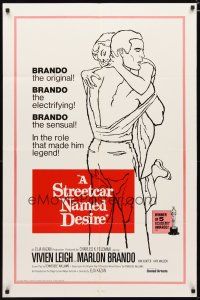 3b802 STREETCAR NAMED DESIRE 1sh R70s Marlon Brando, Vivien Leigh, Elia Kazan classic!