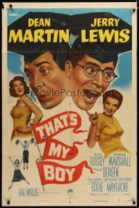3b852 THAT'S MY BOY 1sh '51 college students Dean Martin & Jerry Lewis!