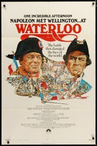 3b948 WATERLOO 1sh '70 great art of Rod Steiger as Napoleon Bonaparte & Christopher Plummer!