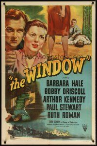 3b969 WINDOW style A 1sh '49 imagination was not what held Bobby Driscoll fear-bound by the window!