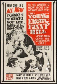 3b990 YOUNG EROTIC FANNY HILL 1sh '70 all she wanted to know about sex - she wasn't afraid to try!