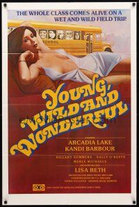 3b994 YOUNG, WILD & WONDERFUL 1sh '80 Arcadia Lake, Kandi Barbour, sexy artwork!