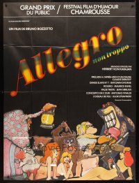 3c318 ALLEGRO NON TROPPO French 1p '77 Bruno Bozzetto, great wacky sexy cartoon artwork!
