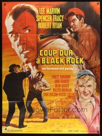 3c324 BAD DAY AT BLACK ROCK French 1p R69 Tracy, Lee Marvin, Robert Ryan, Francis, different art!
