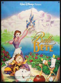 3c328 BEAUTY & THE BEAST French 1p '02 Walt Disney cartoon classic, cool art of cast!