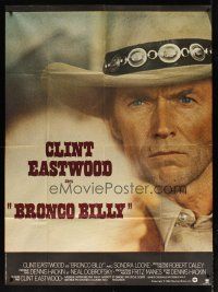 3c344 BRONCO BILLY French 1p '80 Clint Eastwood directs & stars, cool different close up!