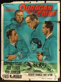 3c347 CAINE MUTINY style B French 1p '54 Humphrey Bogart, Ferrer, Johnson & MacMurray by Arnstam!