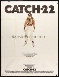 3c351 CATCH 22 French 1p '70 completely different image of Alan Arkin hanging from flight harness!