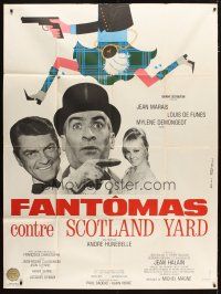 3c403 FANTOMAS AGAINST SCOTLAND YARD style A French 1p '67 Jean Marais, Louis De Funes, Demongeot