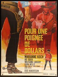 3c408 FISTFUL OF DOLLARS French 1p '66 Sergio Leone, different art of Clint Eastwood by Tealdi!