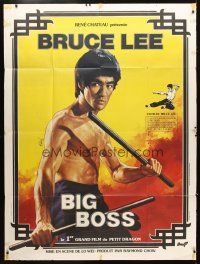 3c410 FISTS OF FURY French 1p R79 wonderful close up of kung fu master Bruce Lee, Big Boss!