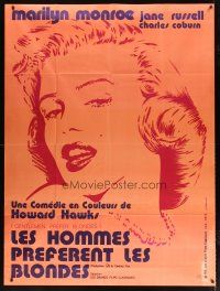 3c428 GENTLEMEN PREFER BLONDES French 1p R74 different art of super sexy Marilyn Monroe!