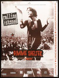 3c430 GIMME SHELTER French 1p R90s Rolling Stones, out of control rock & roll concert, different!