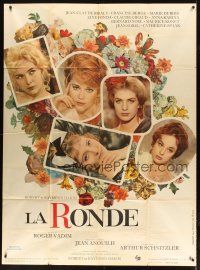 3c485 LA RONDE French 1p '64 different image of sexy Jane Fonda & four female co-stars!
